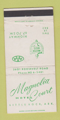 Matchbook Cover - Sagnolia Court Hotel Little Rock AR 30 Strike
