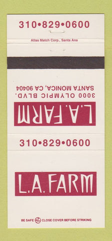 Matchbook Cover - LA Farm Santa Monica CA 30 Strike