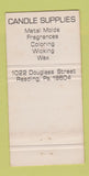 Matchbook Cover - Candle Creations Reading PA WEAR 30 Strike
