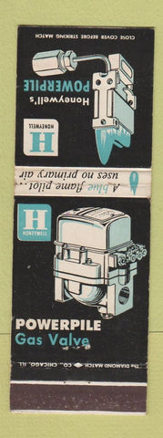Matchbook Cover - Honeywell's Powerpile Gas Valve