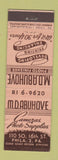 Matchbook Cover - MD Abuhove Cameras Photo Supply Philadelphia PA feature