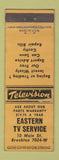 Matchbook Cover - Eastern TV Service Brockton MA WEAR