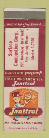 Matchbook Cover - Janitrol Heating Surface Combustion New York City