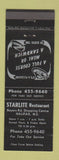 Matchbook Cover - Starlite Restaurant Halifax NS