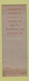Matchbook Cover - Shreveport Long Lumber Company LA
