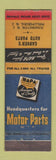 Matchbook Cover - NAPA Auto Parts Carver's Flemington Phillipsburg NJ