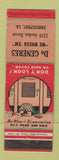 Matchbook Cover - De Generes Shreveport LA auto wrecker?