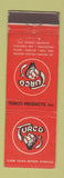 Matchbook Cover - Turco Products Los Angeles Chicago Houston Atlanta