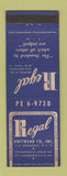 Matchbook Cover - Regal Knitwear Clothes New York City