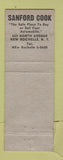 Matchbook Cover - Sanford Cook Auto Sales New Rochelle NY Mount Rushmore