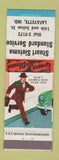 Matchbook Cover - Stuart Sietsma Standard oil gas Lafayette IN