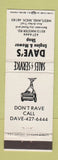 Matchbook Cover - Dave's Engine Mower Shop Westland MI