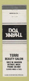 Matchbook Cover - Terri Beauty Salon Detroit MI