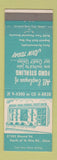 Matchbook Cover - Mount Road Federal Credit Union Utica MI