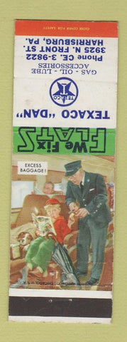 Matchbook Cover - Texaco Dan oil gas Harrisburg PA Excess Baggage