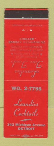 Matchbook Cover - Leandies Cocktails Detroit MI WEAR