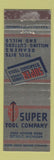 Matchbook Cover - Super Tool Company Detroit MI WEAR