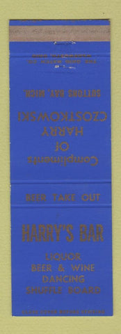 Matchbook Cover - Harry's Bar Suttons Bay MI