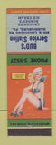 Matchbook Cover - Bud's Esso oil gas Harrisburg PA pinup