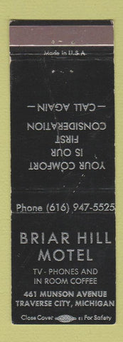 Matchbook Cover - Briar Hill Motel Traverse City MI WEAR