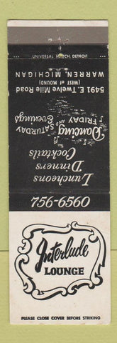 Matchbook Cover - Interlude Lounge Warren MI