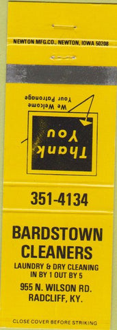 Matchbook Cover - Bardstown Cleaners Radcliff KY