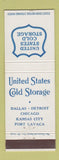 Matchbook Cover - United States Cold Storage Dallas Detroit Chicago Kansas City