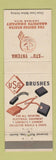 Matchbook Cover - United States Graphite Saginaw MI USG Brushes