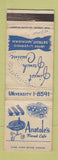 Matchbook Cover - Anatole's French Cafe Detroit MI WEAR