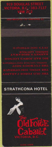 Matchbook Cover - Old Forge Cabaret girlie Victoria BC