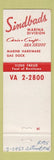 Matchbook Cover - Sindbads Detroit MI  Chris Craft Boats