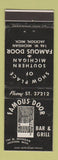 Matchbook Cover - Famous Door Bar Grill Jackson MI