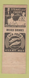 Matchbook Cover - Fisher's Restaurant Detroit MI WEAR