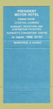 Matchbook Cover - President Motor Hotel Sudbury ON girlie 30 Strike