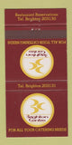Matchbook Cover - Brighton Centre Restaurant UK England 30 Strike