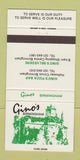 Matchbook Cover - Gino's Pizza Birmingham SK 30 Strike