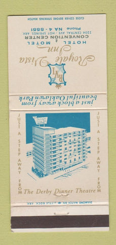 Matchbook Cover - Royale Vista Inn Hotel Motel Hot Springs AR 30 Strike