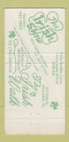 Matchbook Cover - Ireland's Own Alexandria VA Restaurant 30 Strike