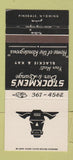 Matchbook Cover - Stockmen's Bar Lounge Pinedale WY 30 Strike