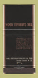 Matchbook Cover - Strand Palace Hotel London UK England 30 Strike