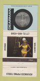Matchbook Cover - Dearman Piping Tools Pearland TX girlie WEAR 30 Strike