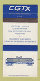 Matchbook Cover - Canadian General Transit Toronto ON railroad car 30 Strike