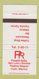 Matchbook Cover - Posada Rosa San Luis y Sinaloa Coah Mexico 30 Strike