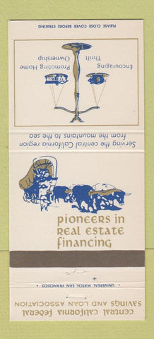 Matchbook Cover - Central California Federal Savings Oroville Colusa 30 Strike