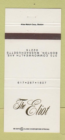 Matchbook Cover - The Eliot Boston MA 30 Strike