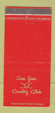 Matchbook Cover - San Jose Country Club CA 30 Strike