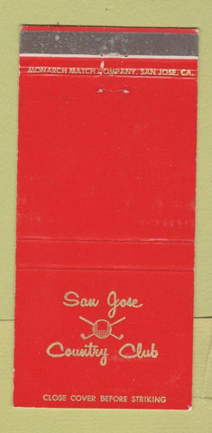Matchbook Cover - San Jose Country Club CA 30 Strike
