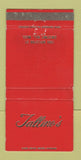 Matchbook Cover - Tallino's Chestnut Hill MA WEAR 30 Strike