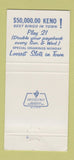 Matchbook Cover - Silver Nugget Casino Las Vegas NV 30 Strike