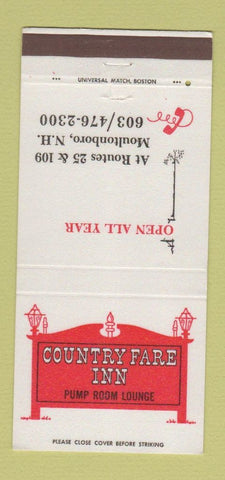 Matchbook Cover - Country Fare Inn Moultonboro NH 30 Strike